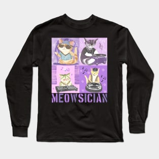 DJ Cat Meowsician Long Sleeve T-Shirt